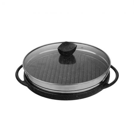 خرید عمده تابه گریل چدنی در دار روی گاز