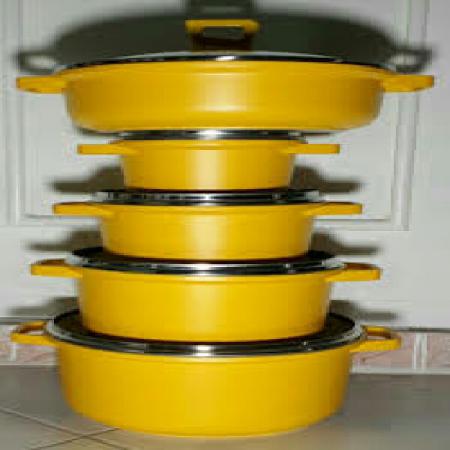 فروش عمده سرویس قابلمه چدن 10 پارچه گرانیتی